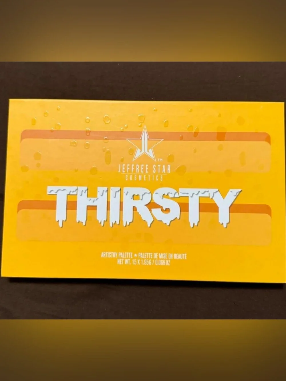 Jeffree Star Thirsty Palette - Bright Yellow Box